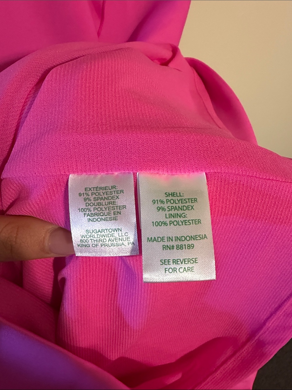 Fuchsia Ruffle V-Neck Dress - Picture 3 of 6